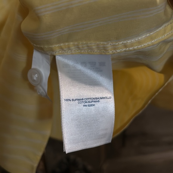 Lands' End Womens Button‎ Down Shirt Size 18W Yellow Collared Long Sleeves - Picture 5 of 6